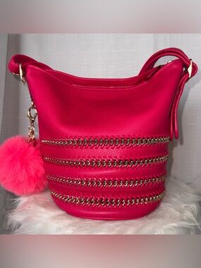 Coach pink chained Bleeker ! EUC!